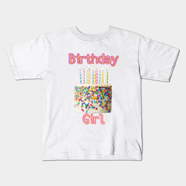 Birthday Girl Kids T-Shirt by funhousejen